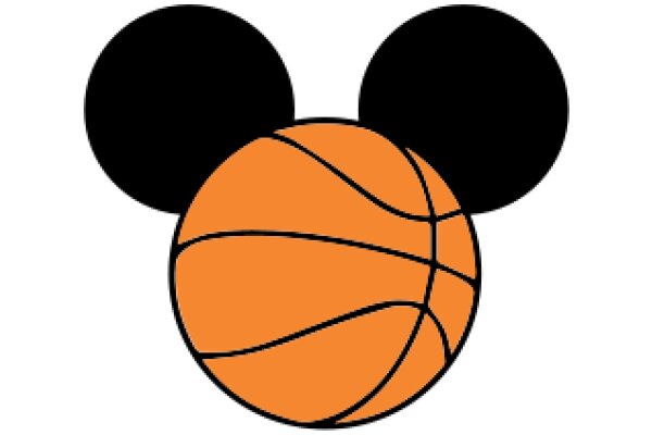 Simplistic Logo: Orange Basketball with Black Circle