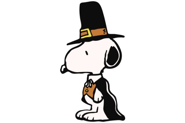 Snoopy's Festive Attire: A Holiday-Themed Illustration