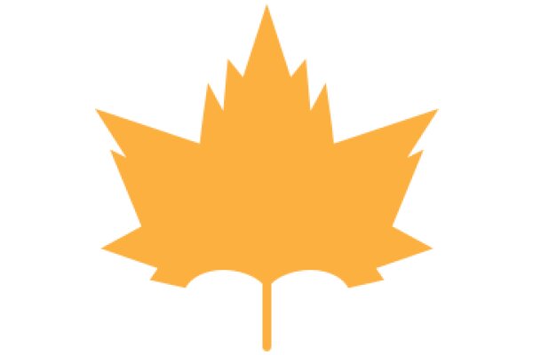 Vibrant Yellow Maple Leaf Logo