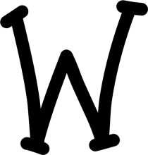 Simplistic Letter 'W' on a White Background