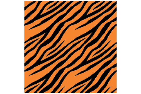 Vibrant Orange Tiger Stripes Pattern