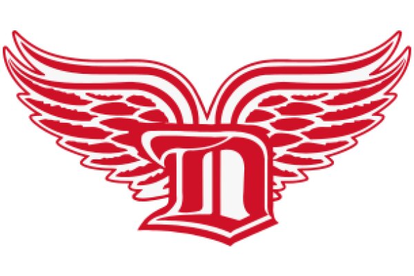 Stylized Red and White Wing Logo