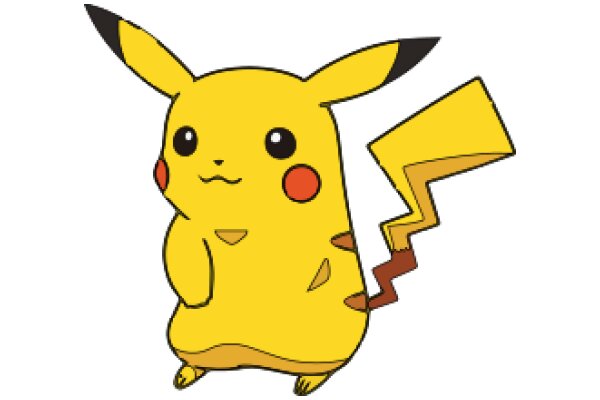 Pikachu's Playful Pose: A Cartoon Character's Charming Display