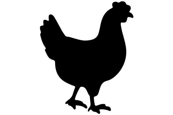 A Silhouette of a Rooster