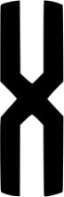 Simplicity in Design: A Black X on a White Background