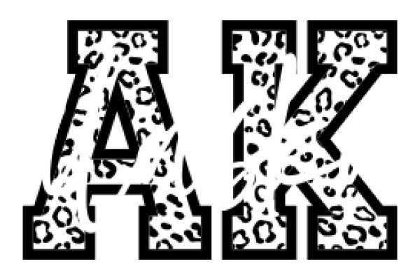 Stylized Letter A with Leopard Print Background