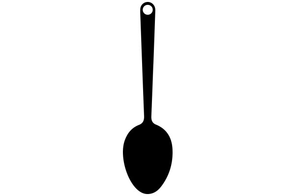 A Solid Black Spoon Silhouette