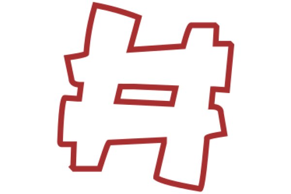 Pixellated Red and White Logo