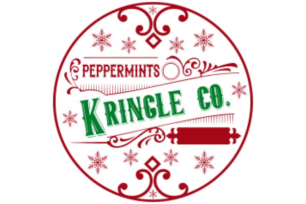 Holiday-Themed Sign for Peppermints and Kringle Co.