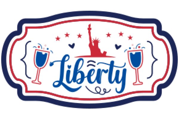 Celebrating Liberty with a Wine Glass and a Statue of Liberty