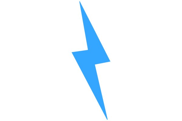 Stylized Blue Lightning Bolt Icon