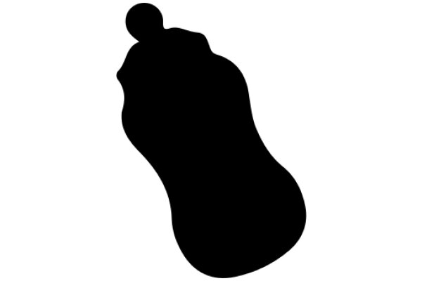 Silhouette of a Person with a Rounded Head