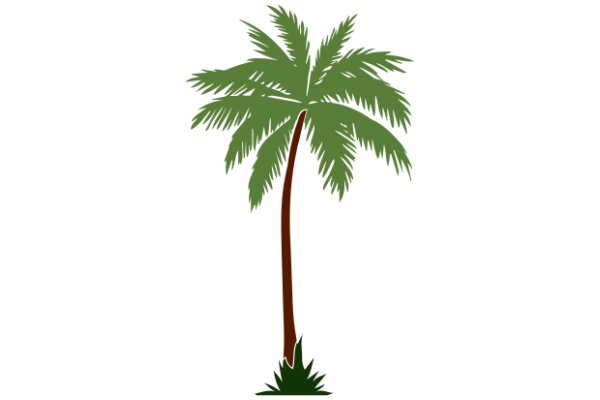 Simplistic Digital Art: A Solitary Palm Tree