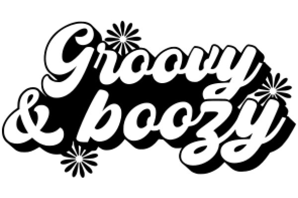 Stylized Text Logo for 'Groovy & Boozy'