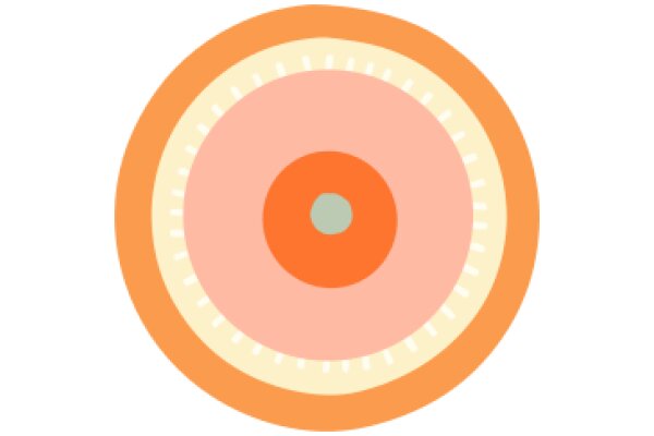 A Vivid Illustration of a Circular Design with a Central Orange Circle