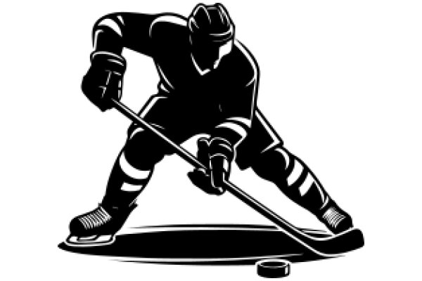 A Hockey Player in Action: Ready to Score!