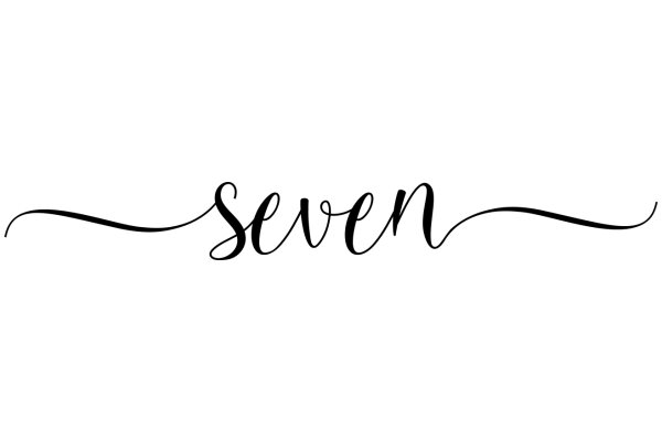 Stylized Text Artwork: A Curved, Elegant 'Seven' in