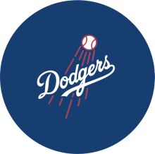 Dodgers Baseball Logo on a Blue Background