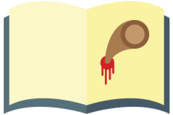 An Illustrated Book Cover with a Red Stain and a Brown Handle