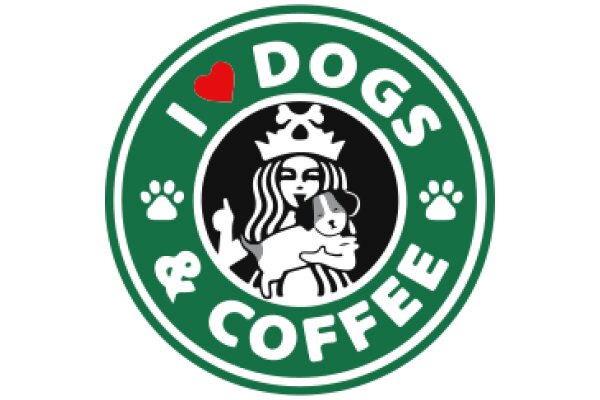 Starbucks Logo with Dogs and a Heart