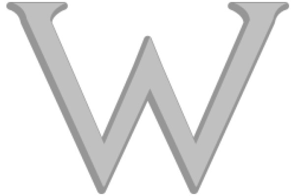 A Simple, Yet Elegant, Letter 'W' in Gray