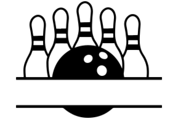 A Collection of Bowling Pins and a Ball, Illustrated in