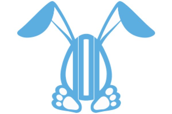 Stylized Blue Easter Bunny Logo