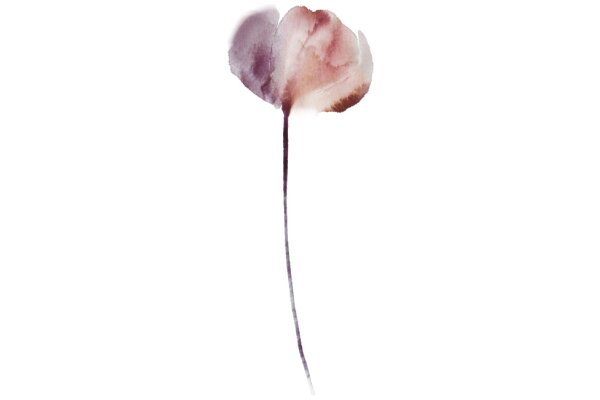 Artistic Expression: A Blurred Flower in a White Background