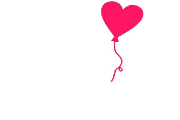 A Pink Heart with a String, Floating in a White Sky