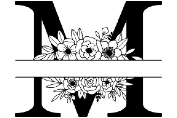 Monogrammed Floral Design: A Artwork