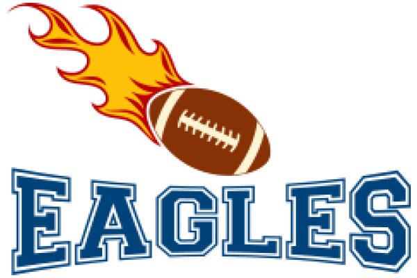 Eagles Football Logo with Flaming Design