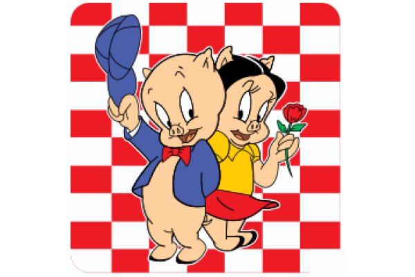 A Playful Encounter: The Adventures of Piglet and Porky Pig