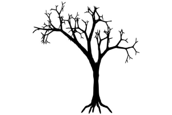 Silhouette of a Tree: A Minimalist Artwork