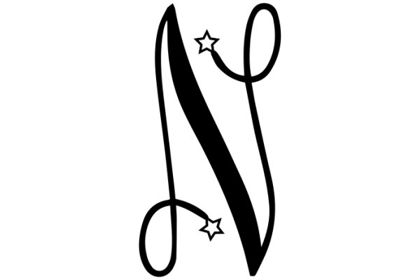 Stylized Letter 'N' with a Star Design