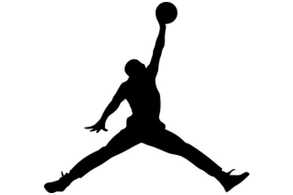 Silhouette of a Basketball Player in Mid-Air