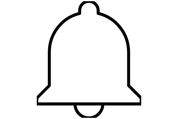 A Simple Line Drawing of a Bell