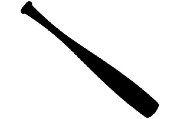 A Solid Silhouette of a Baseball Bat