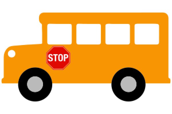 Vibrant School Bus with Stop Sign