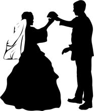 A Silhouette of a Couple's Interaction