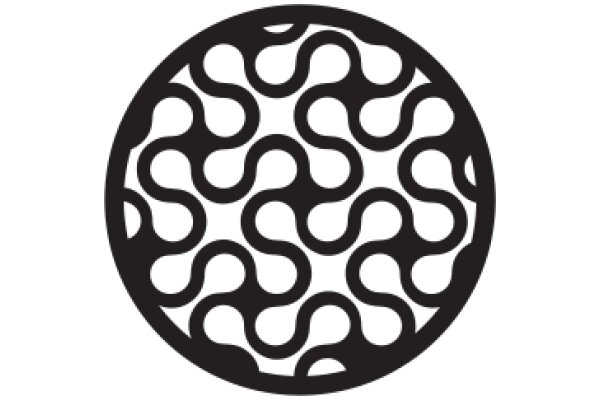 Stylized Design: A Circular Pattern with Abstract Shapes