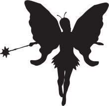 Silhouette of a Butterfly with a Star