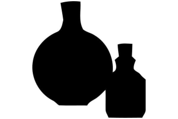 Simplistic Still Life: A Bottle and a Flask