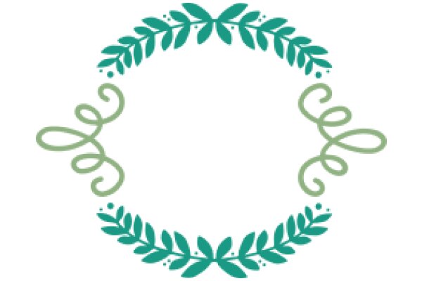 Elegant Laurel Wreath with Green Leaves and Swirling Designs