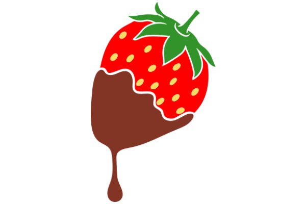 A Delightful Illustration of a Chocolate-Dipped Strawberry