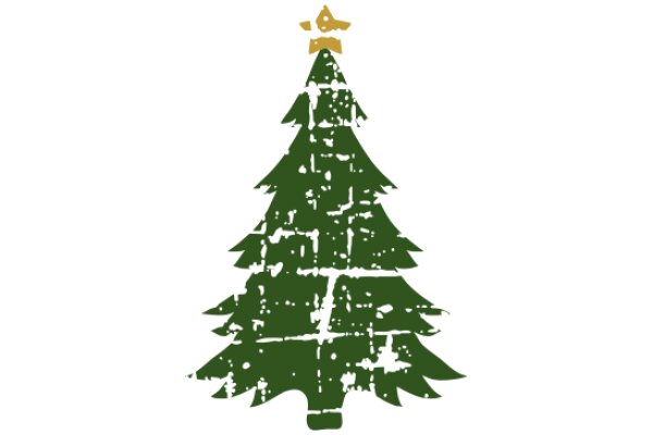 A Distressed Christmas Tree Logo