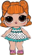 An Adorable Cartoon Character with Orange Hair and Pink Socks