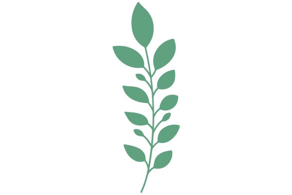 Simplistic Green Leaf Icon