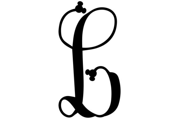 Stylized Letter 'L' with a Curly Tail