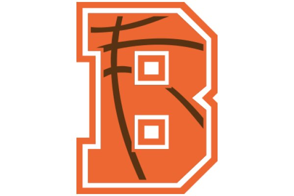 Vibrant Orange and Brown Logo with a Basketball Design