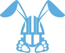 Stylized Blue Bunny Logo